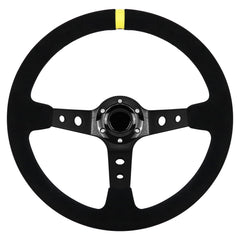 VOONKE suede steering wheel deep-dish highlights enhanced grip for confident racing control