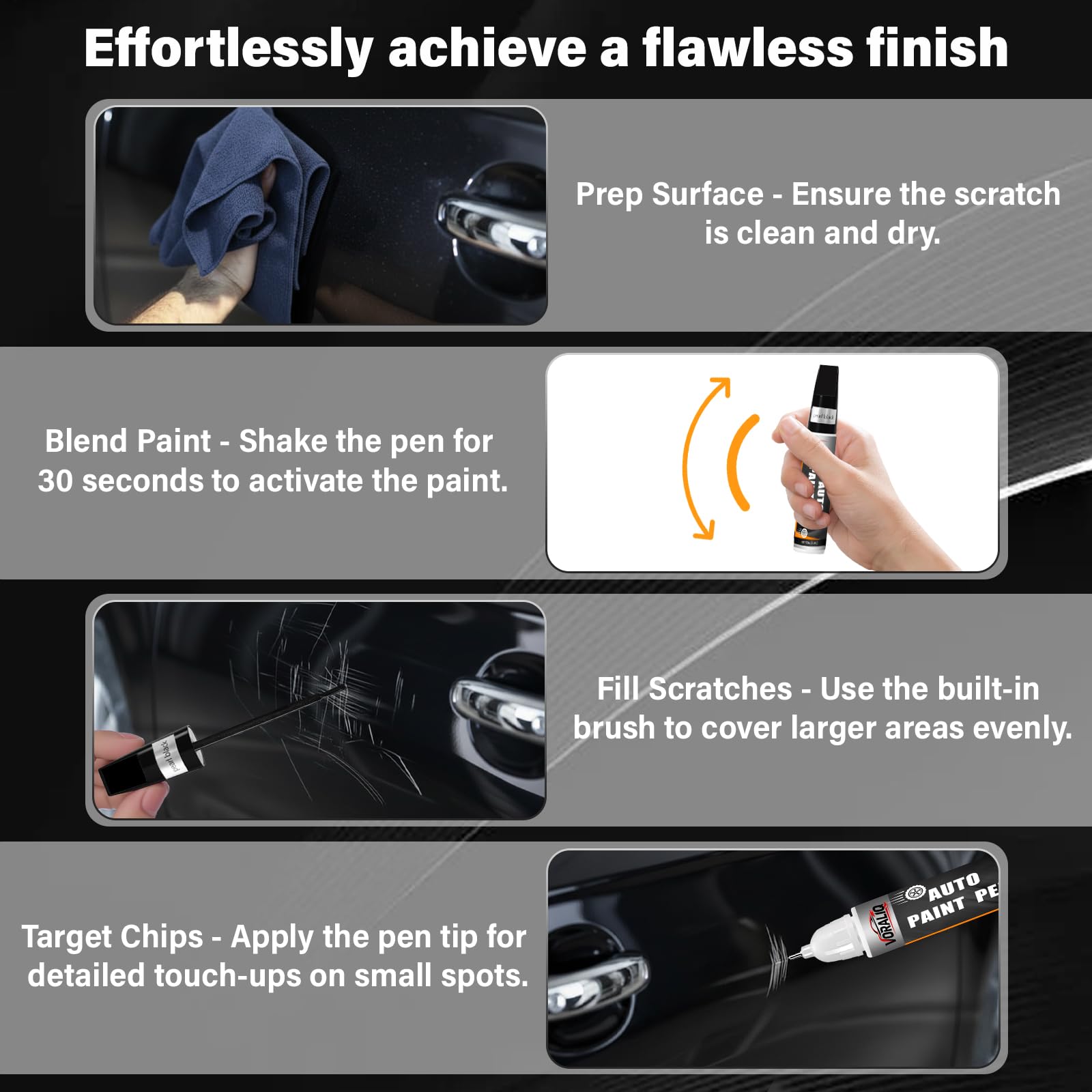 Voraliq Pearl Black color-accurate match blends with car coating