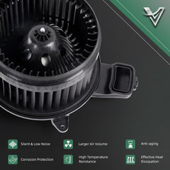 VORGENS AC blower motor installation closeup shows precise OE fit.