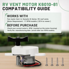 VORGENS 17 RPM lift motor replaces Autotrol 200-0535A with adaptable wiring