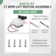 VORGENS motor compatible with Dometic Fan-tastic B Series 807350/803350 upgrade