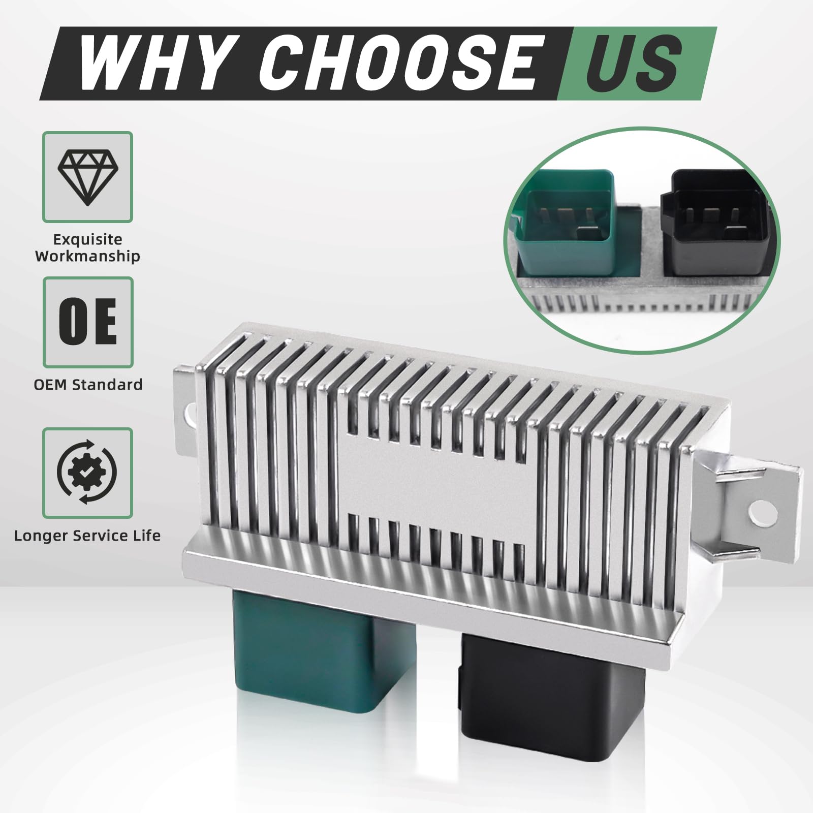 VORGENS glow plug relay module close-up connector, ensures proper wiring compatibility.