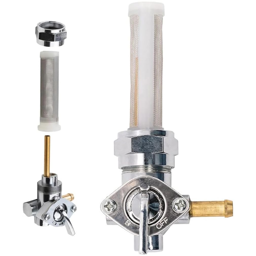 VORIPO petcock valve with 22mm right outlet for Harley, reliable fuel control