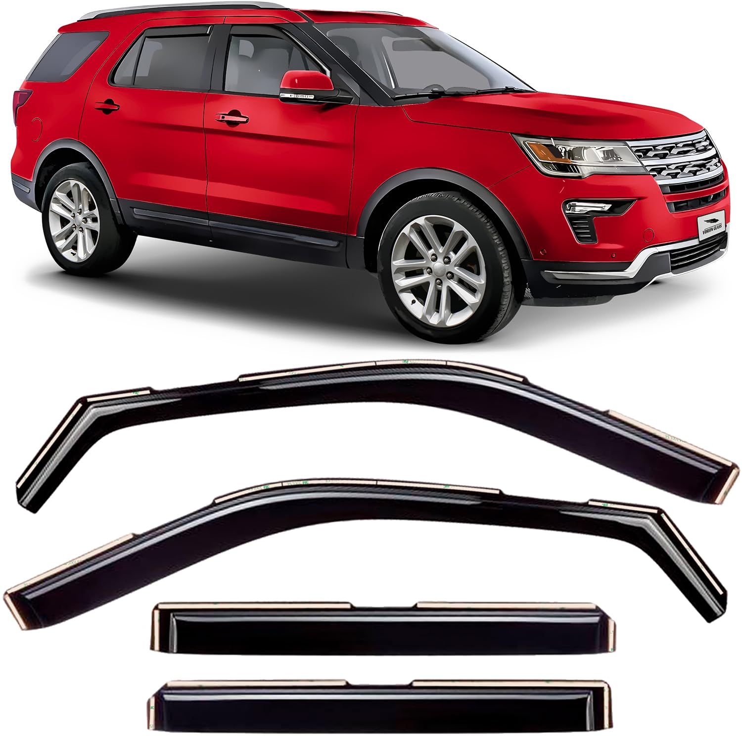 Voron Glass front-left Explorer rain guard enhances ventilation and deflects rain.