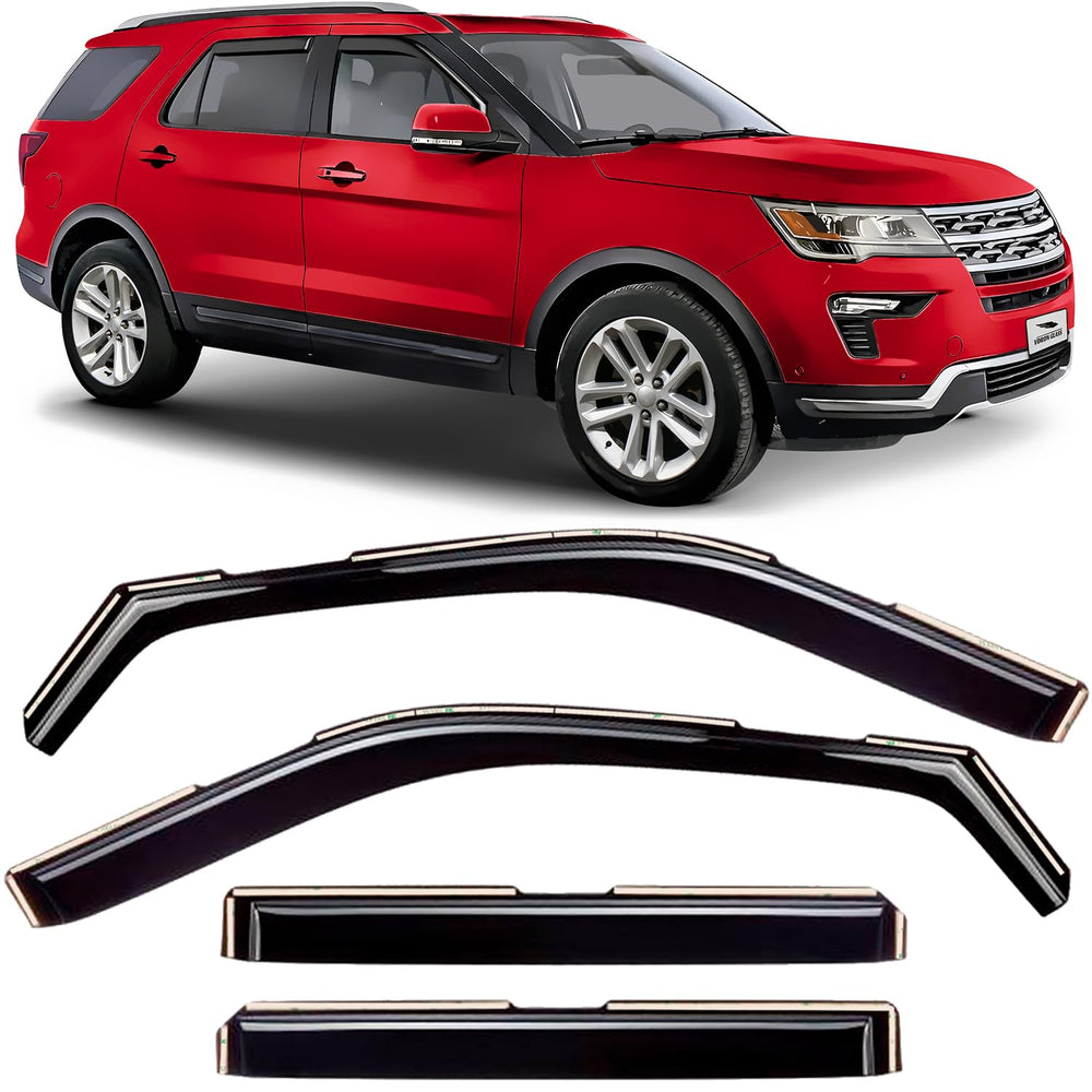 Voron Glass front-left Explorer rain guard enhances ventilation and deflects rain.