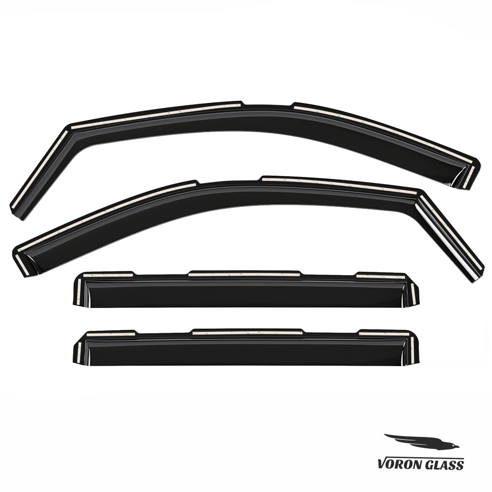 Seamless in-channel profile of Voron Glass rain guards on truck door window