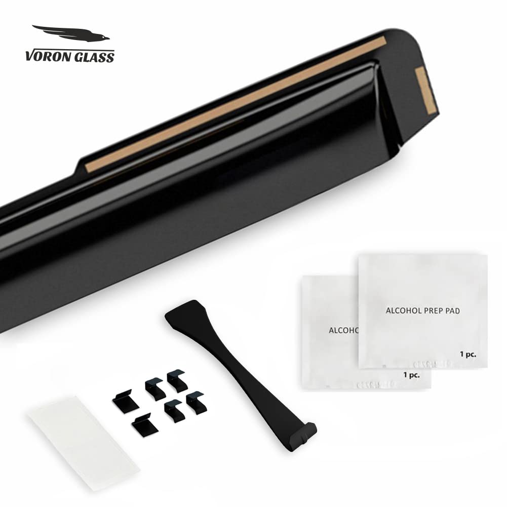 Voron Glass side window visors maintain airflow while shielding from rain.