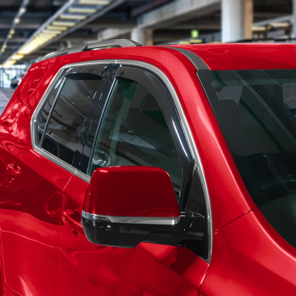 Voron Glass Traverse passenger-side rain guard enhances airflow and rain shield.