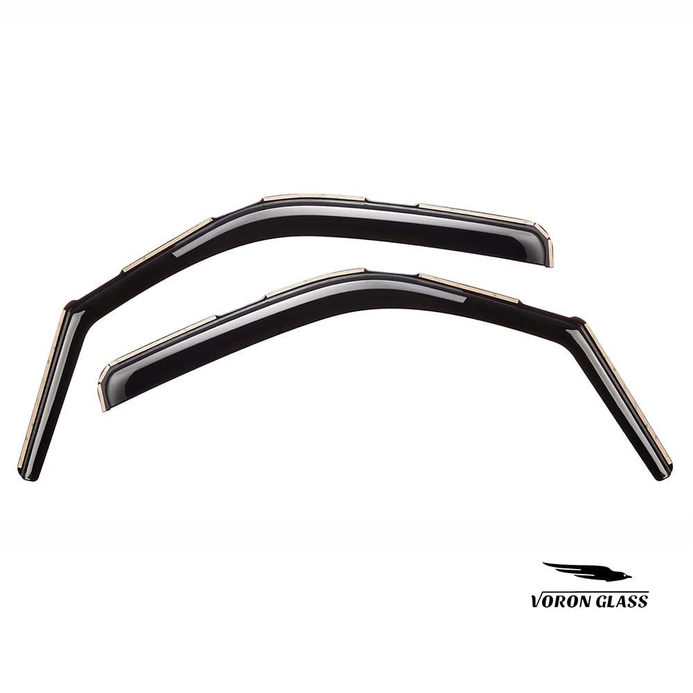Two-piece Voron Glass rain guard set providing full side coverage and a sleek look.