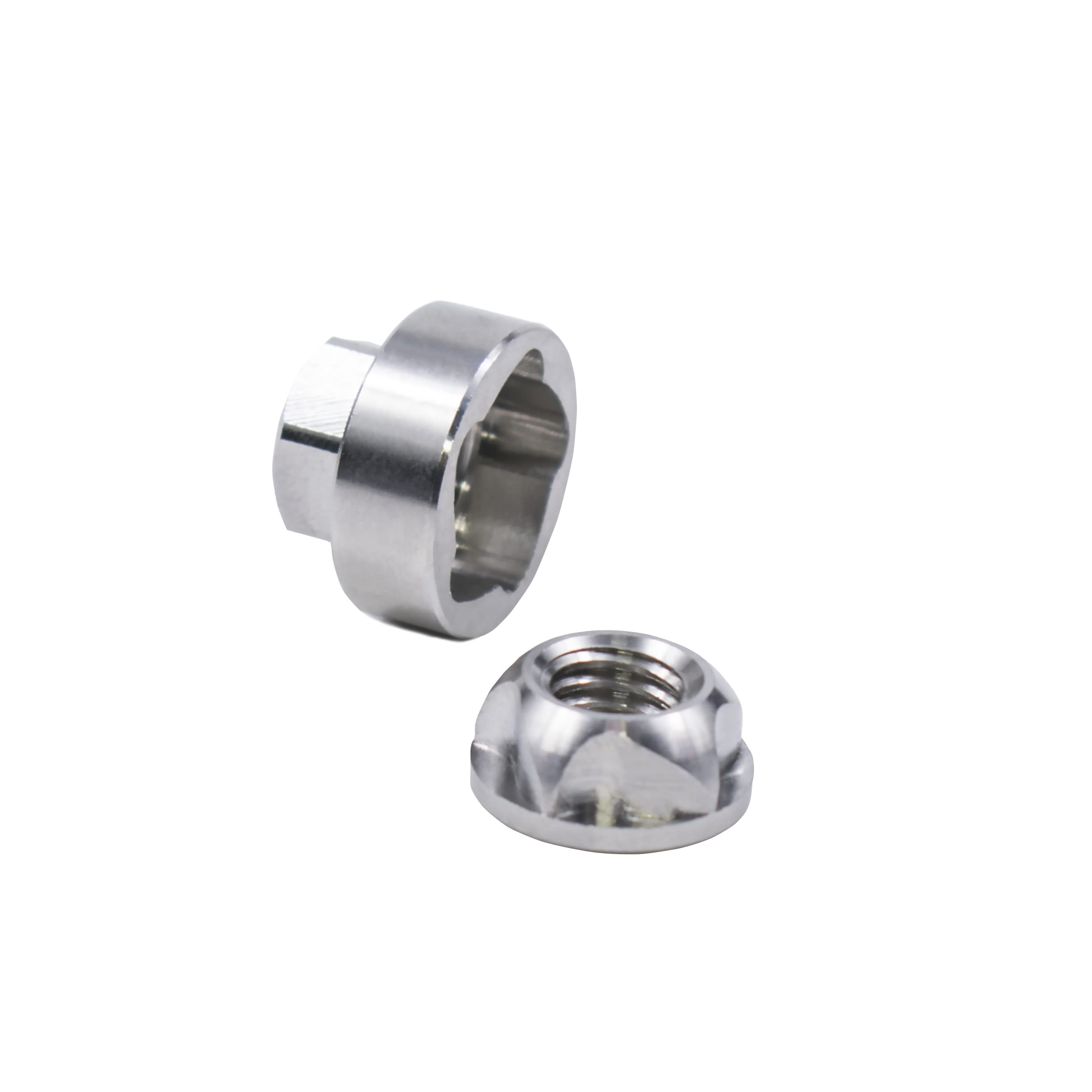 Side profile of Vosantu M8 locking nut for rugged installations.