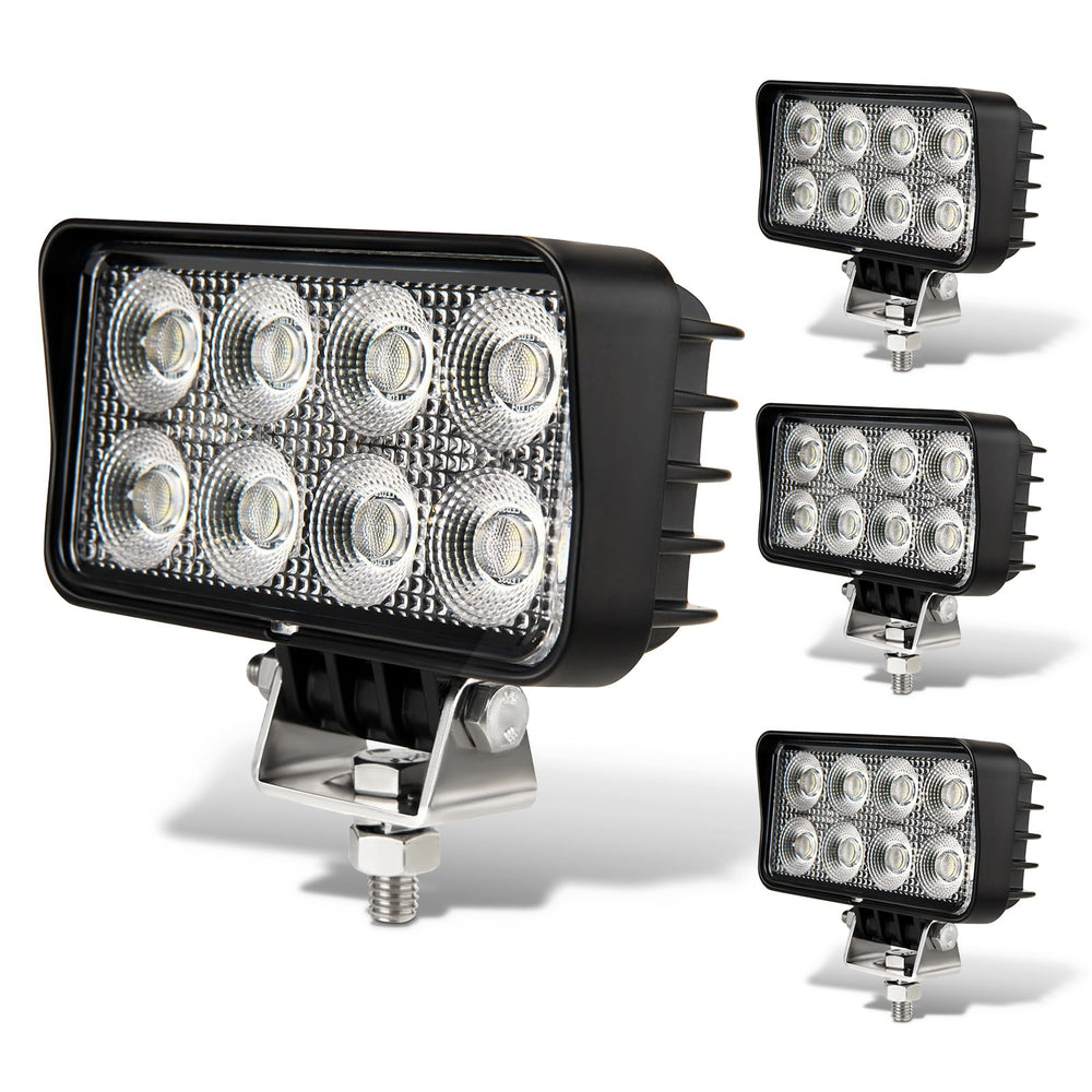 Vosiglia 4inch LED tractor work light front view for clear nighttime visibility.