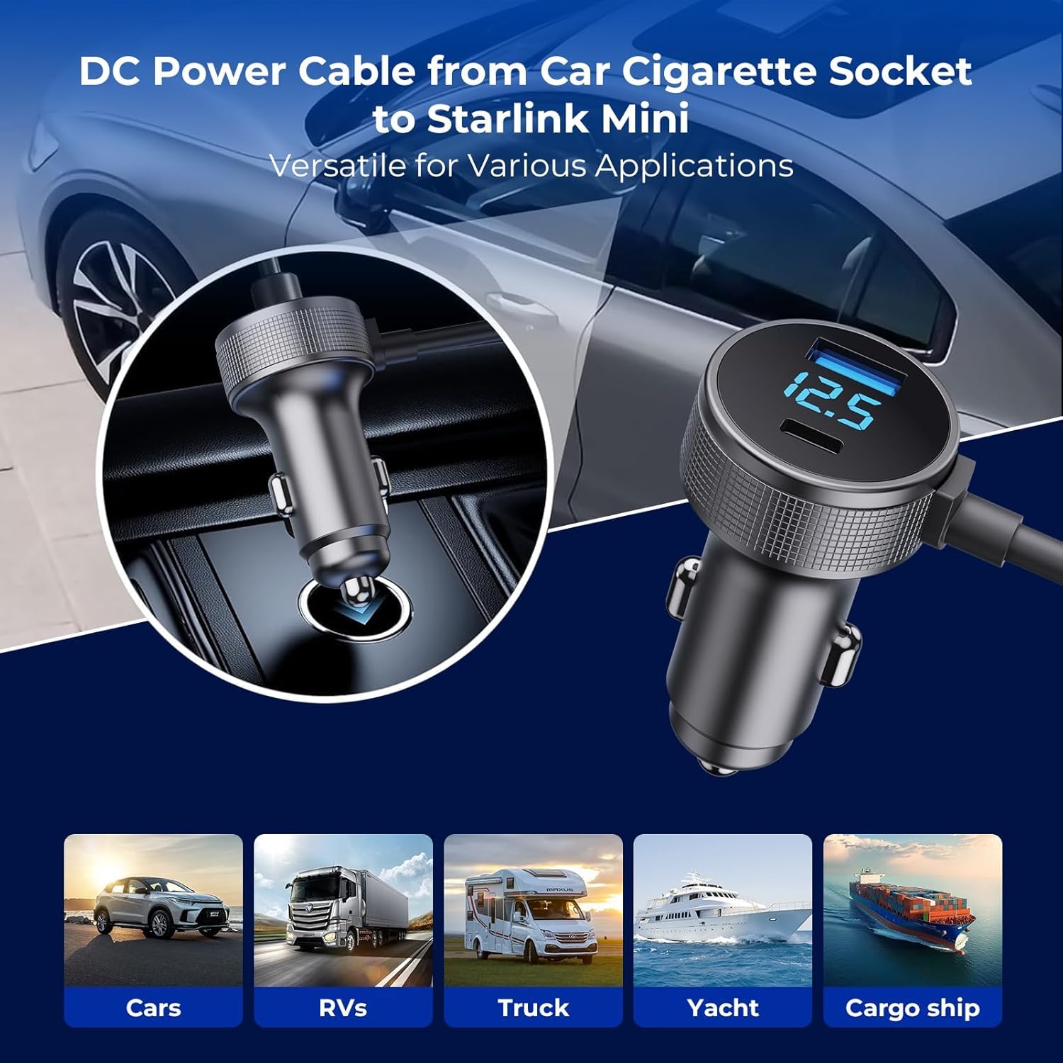 Vostolobo Starlink Mini shielded 18AWG cable offers durability in extreme conditions.