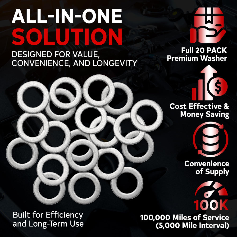 VOTEX 20-pack provides ready replacements for multiple oil changes.
