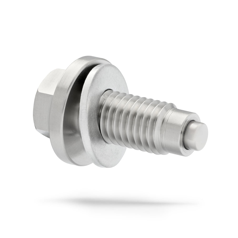 Votex DP060 magnetic engine oil drain plug front view with durable stainless steel build.