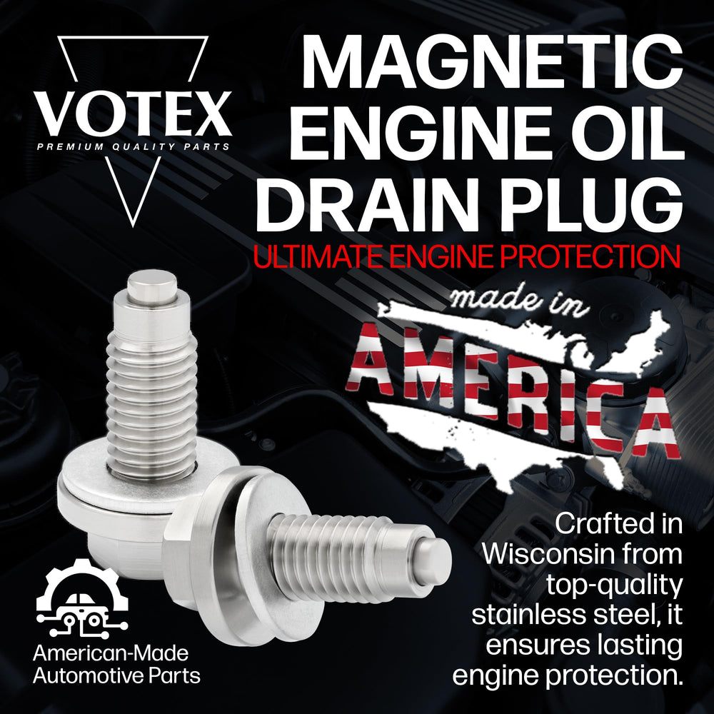 Votex DP060 magnetic plug side view highlighting compact design for under-car access.