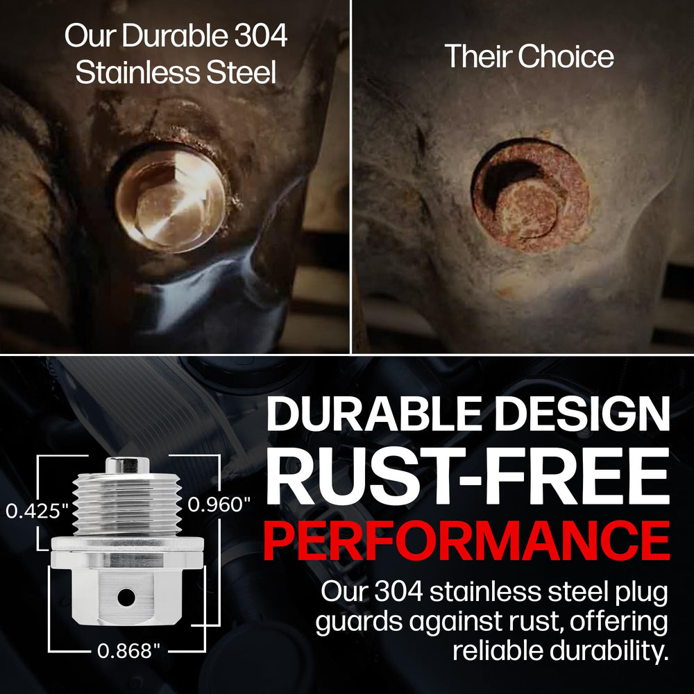 Includes aluminum crush washer with Votex DP009 for easy installation