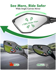 VOUTRAK 360-degree adjustable mirror offers customizable angle for riders