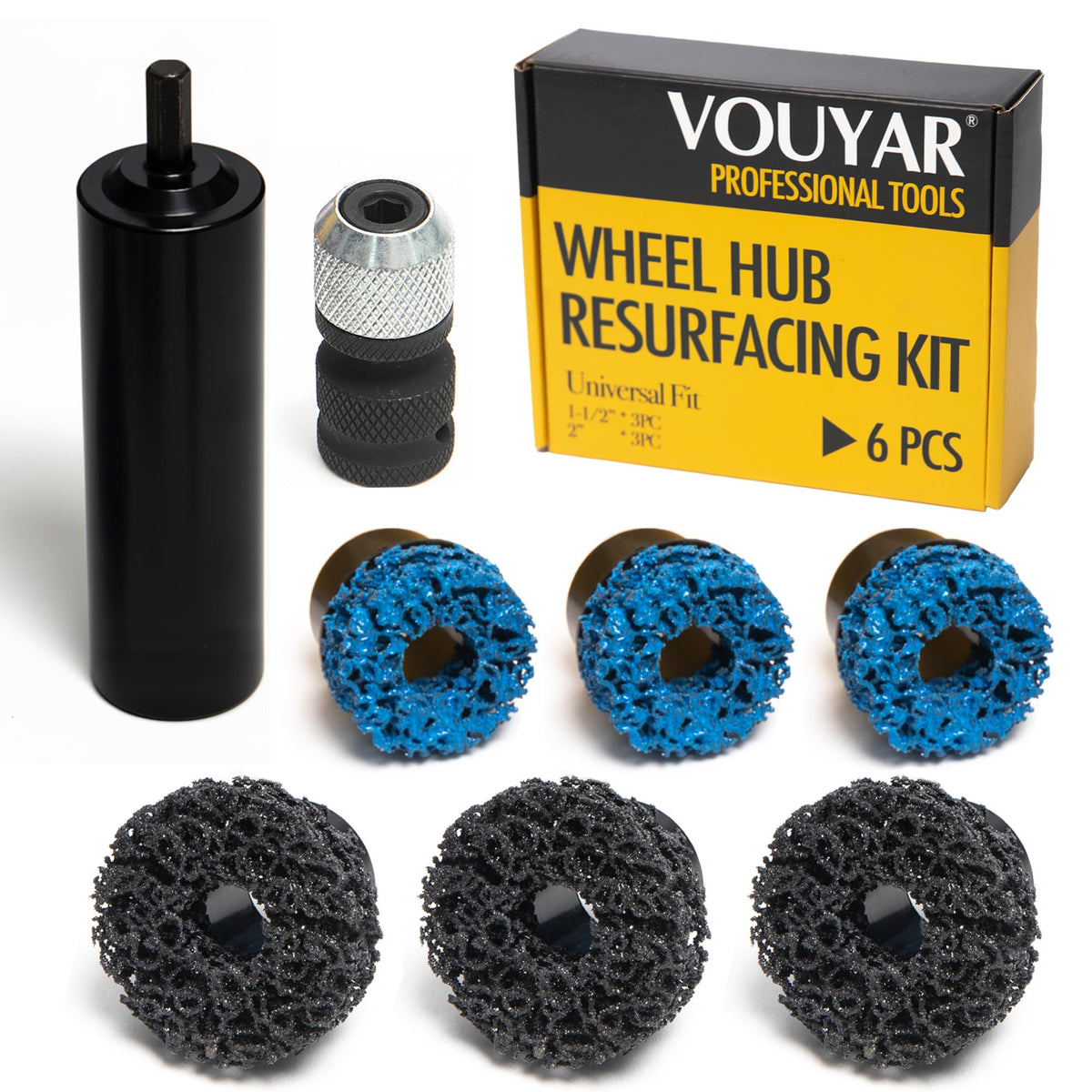 Vouyar wheel hub resurfacing kit main tools for clean brake surfaces