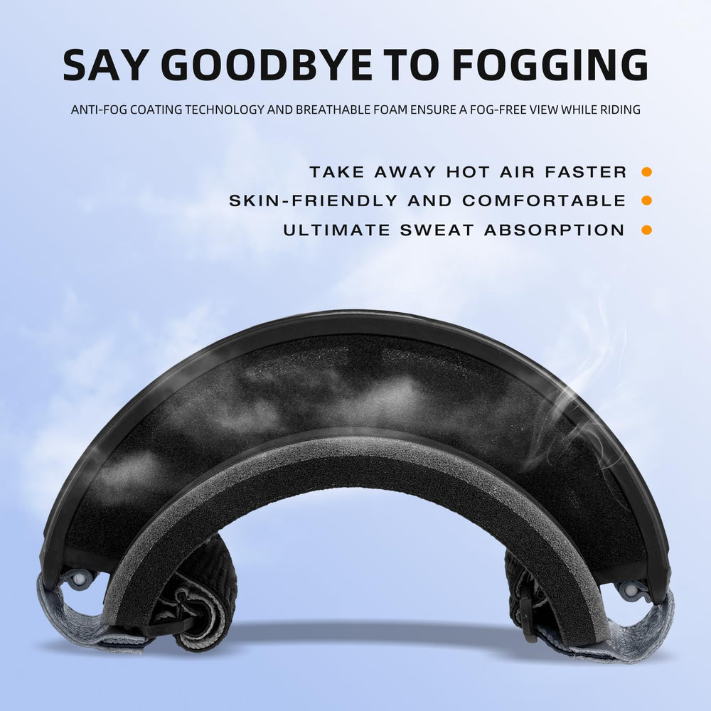 VOZAPOW TPU frame demonstrating flexible, helmet-friendly fit