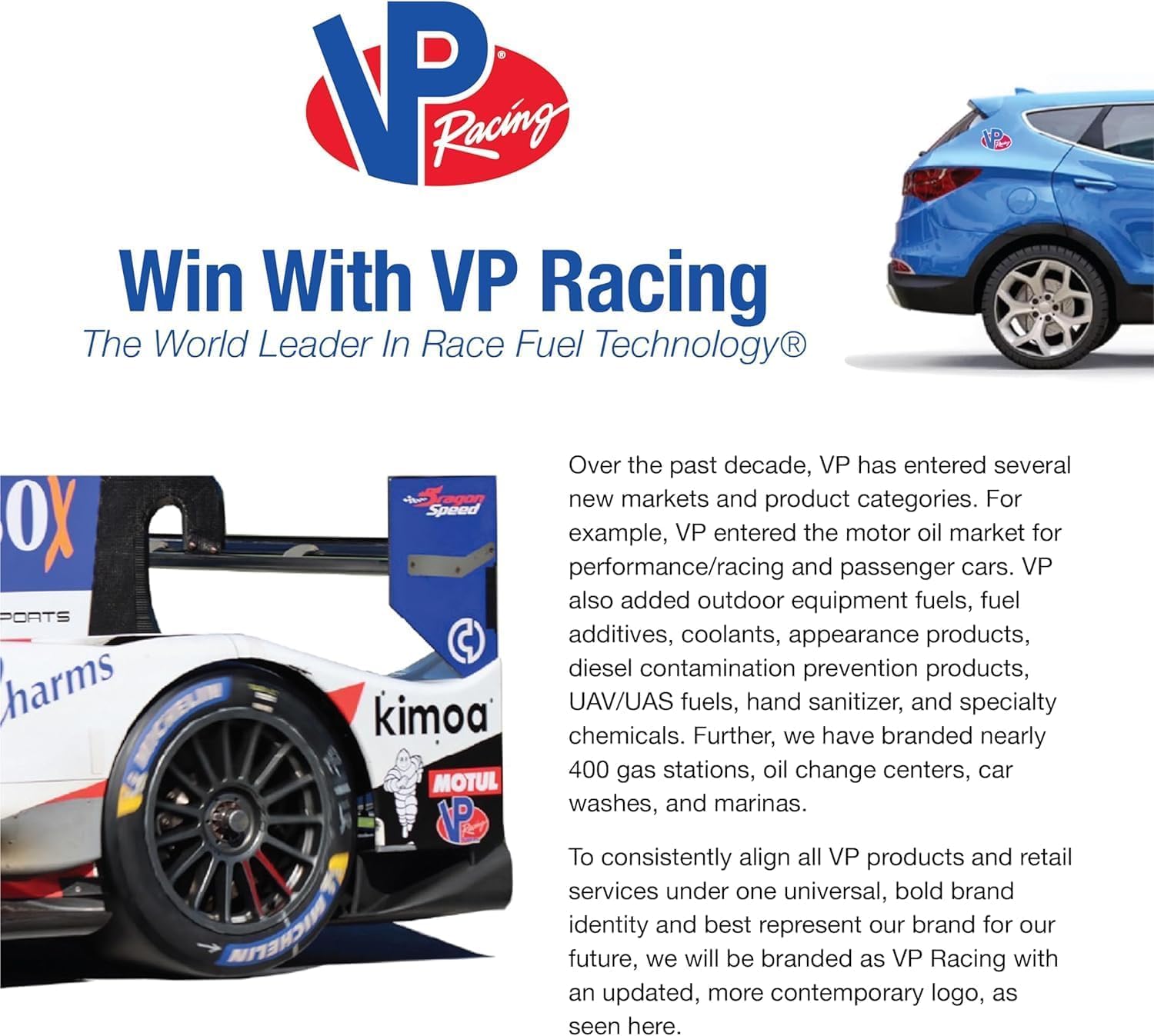 VP Racing 33320 simplifies refueling with mess-free operation.