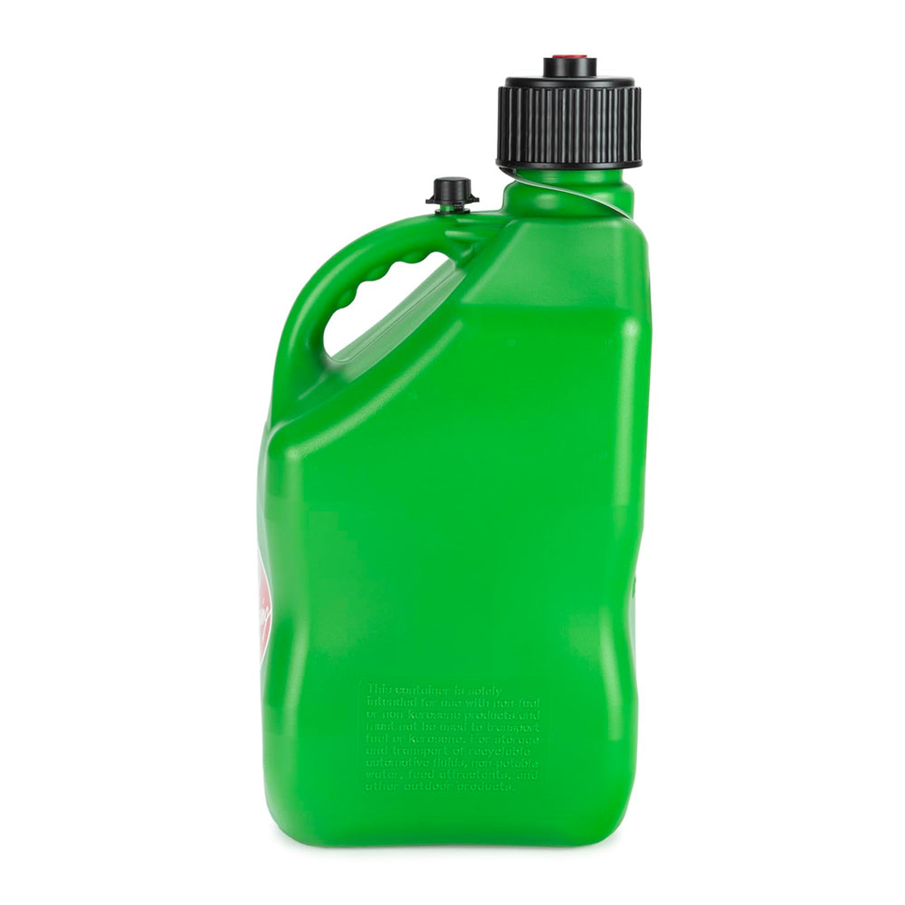 VP Racing 5.5 gal square container bottom view, stable stacking.
