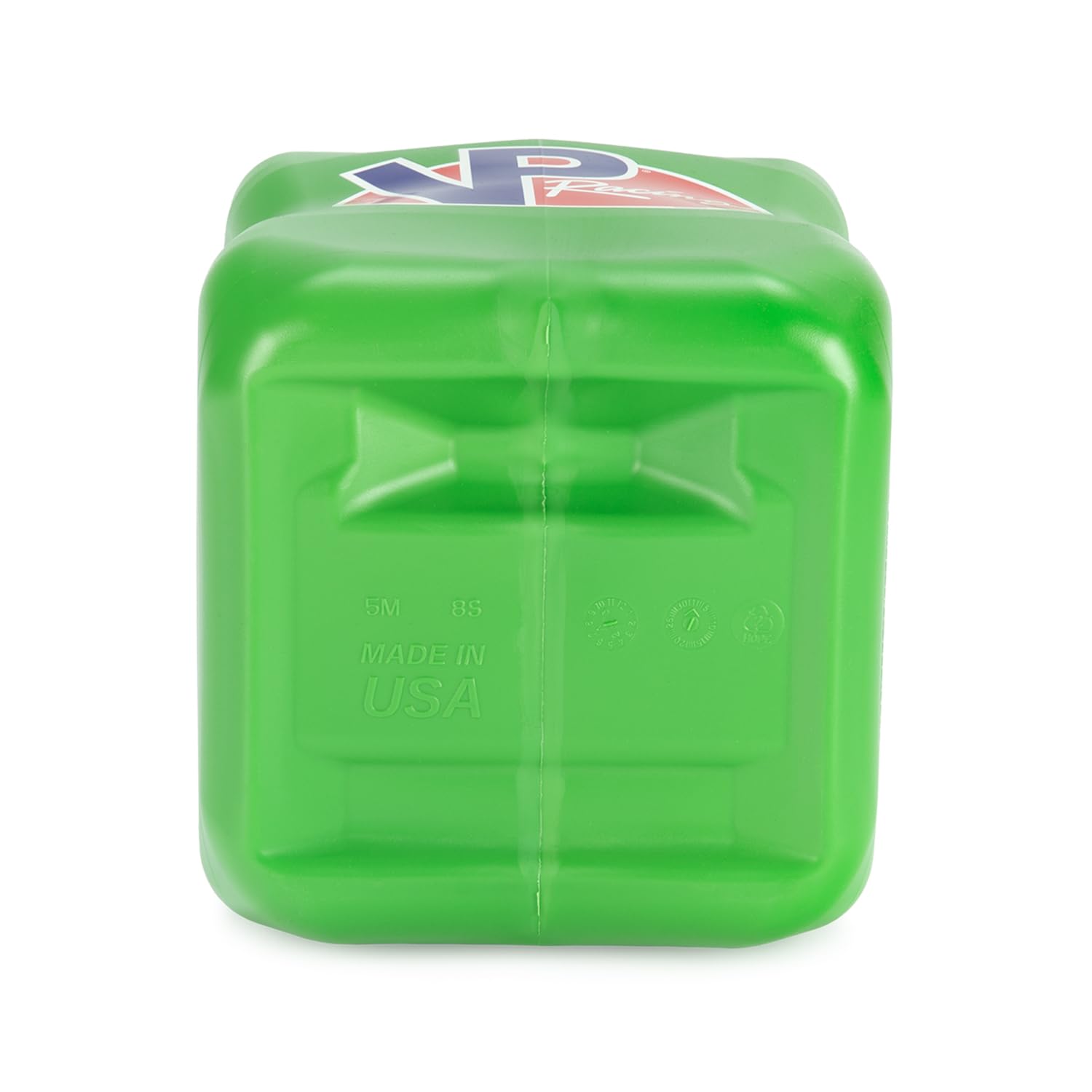 VP Racing 5.5 gal square container wide-mouth pour spout for quick filling.
