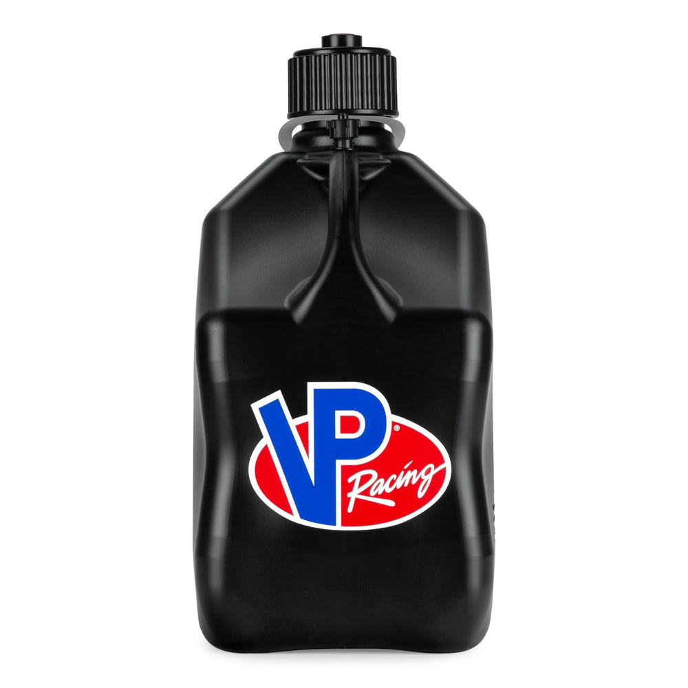 VP Racing Motorsports Jug front view with stable square design for easy handling.