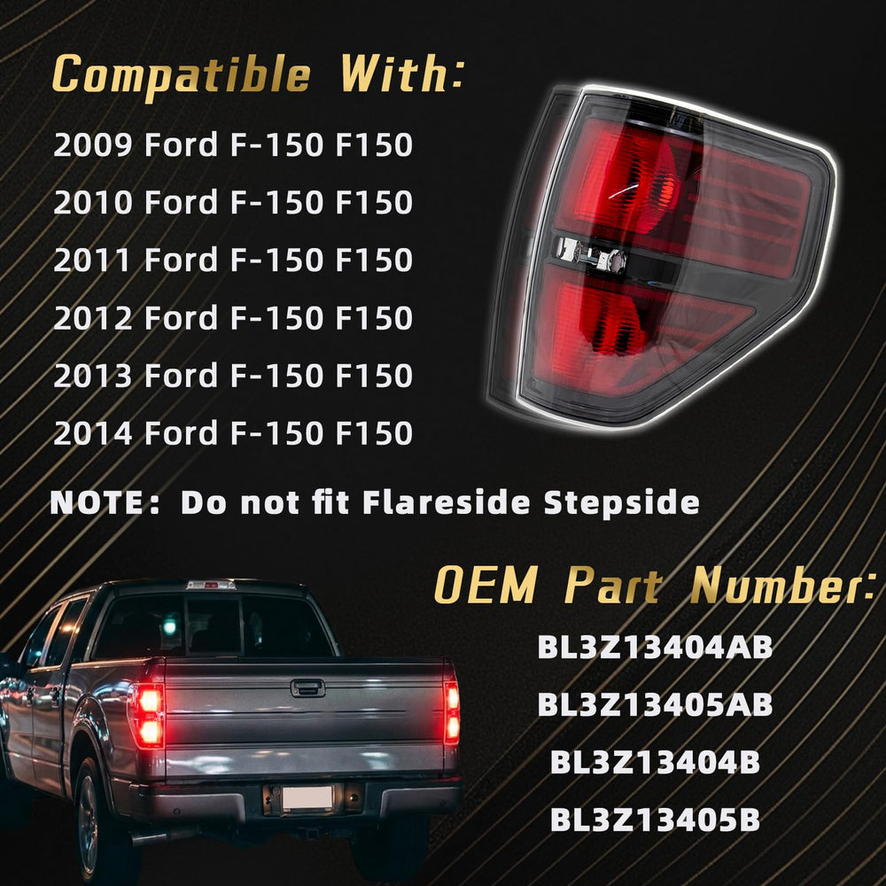 VPIMOZO F-150 tail light passenger-side smoked lens for safety