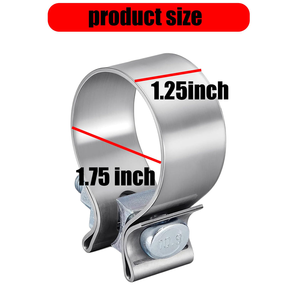 VPZMT 1.75in muffler clamp fitted on Harley Electra Glide for robust corrosion resistance.