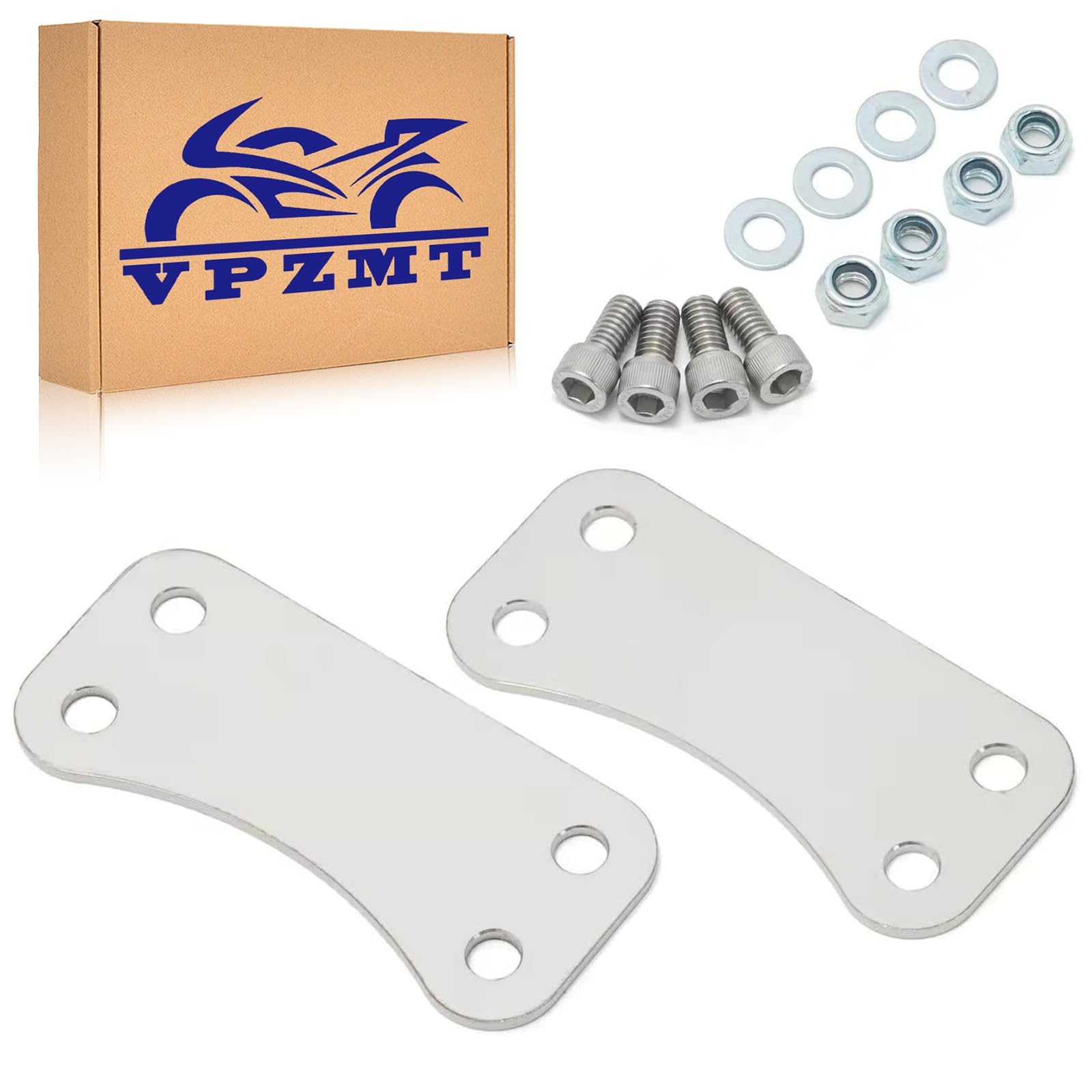 VPZMT 21-inch front fender riser bracket in black for Harley Touring, easy bolt-on