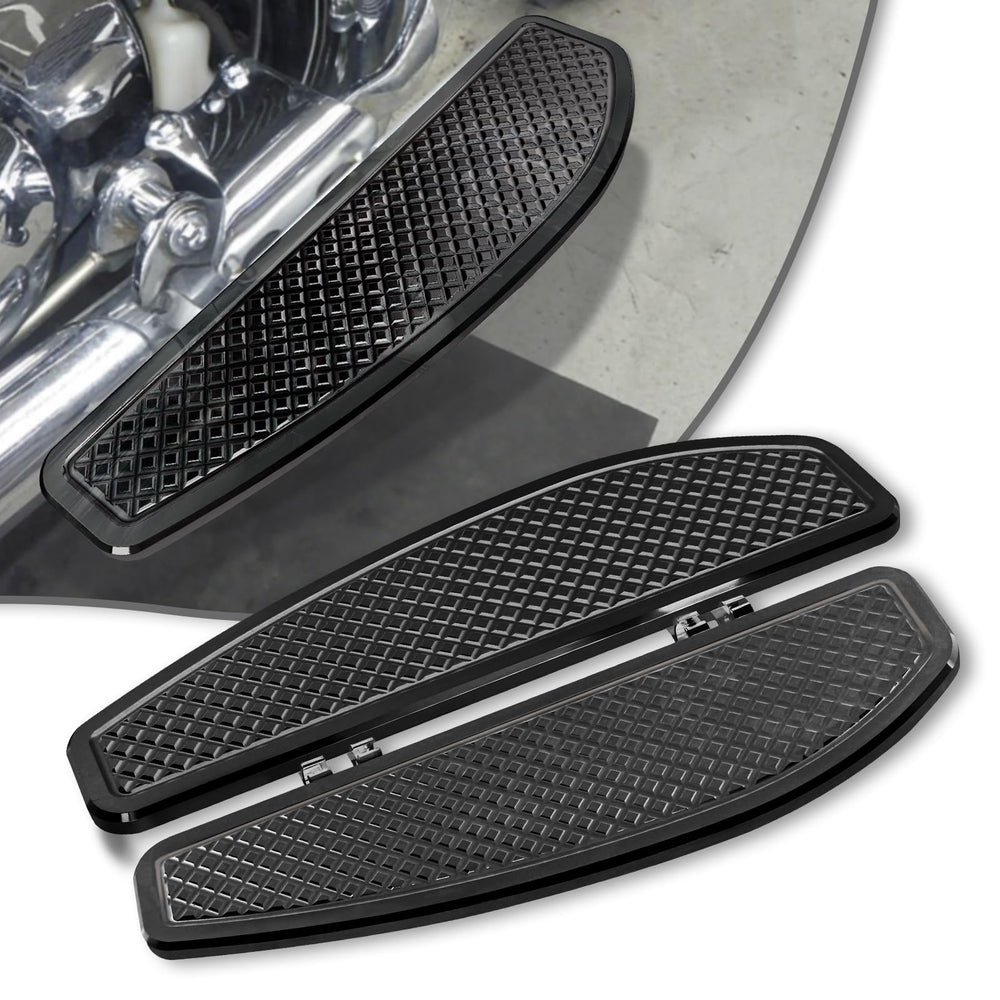 VPZMT stretched-design floorboard close-up enhancing bike aesthetics and grip