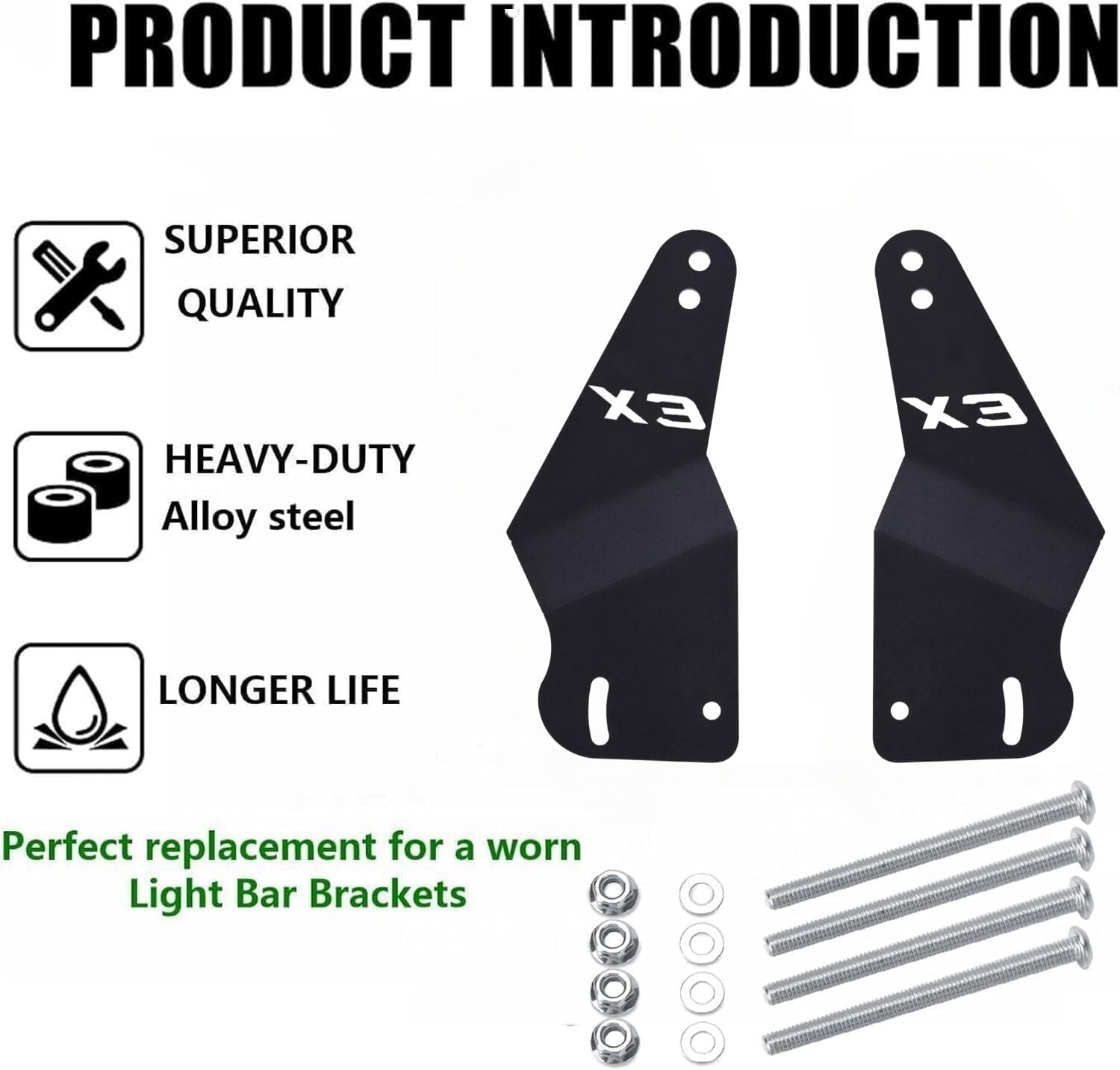 VPZMT black powder-coated brackets resist rust and wear