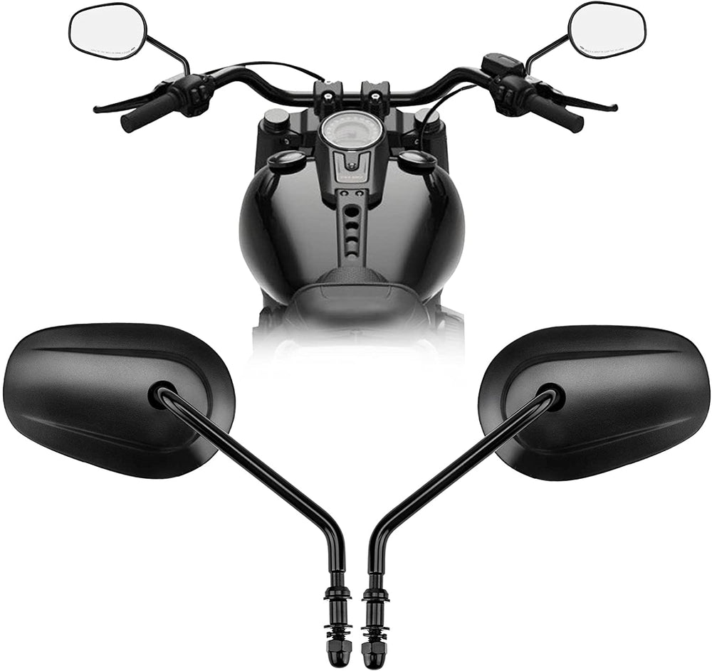 VPZMT black teardrop rearview mirror for Harley Street Glide enhances visibility