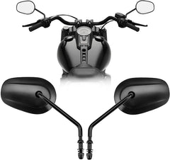 VPZMT black teardrop rearview mirror for Harley Street Glide enhances visibility