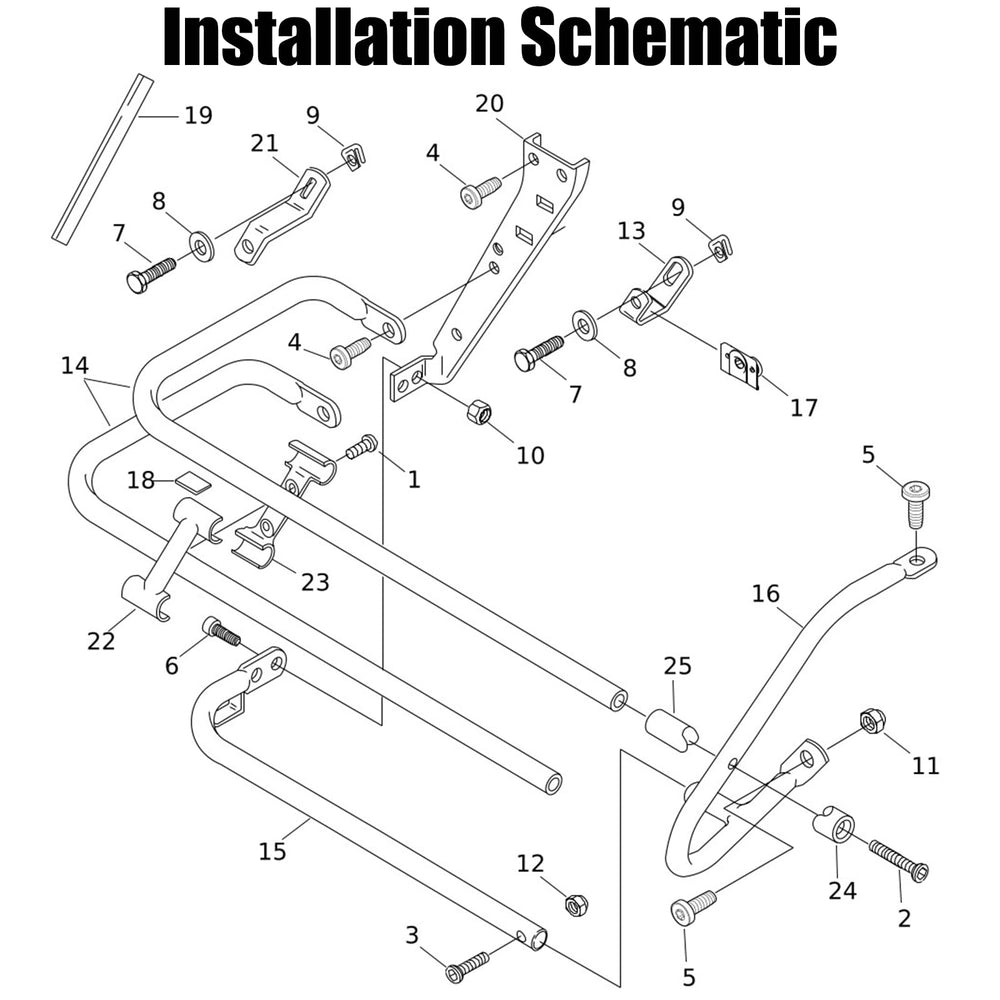 VPZMT chrome saddlebag rail bracket right side for Harley Touring enhances luggage stability.