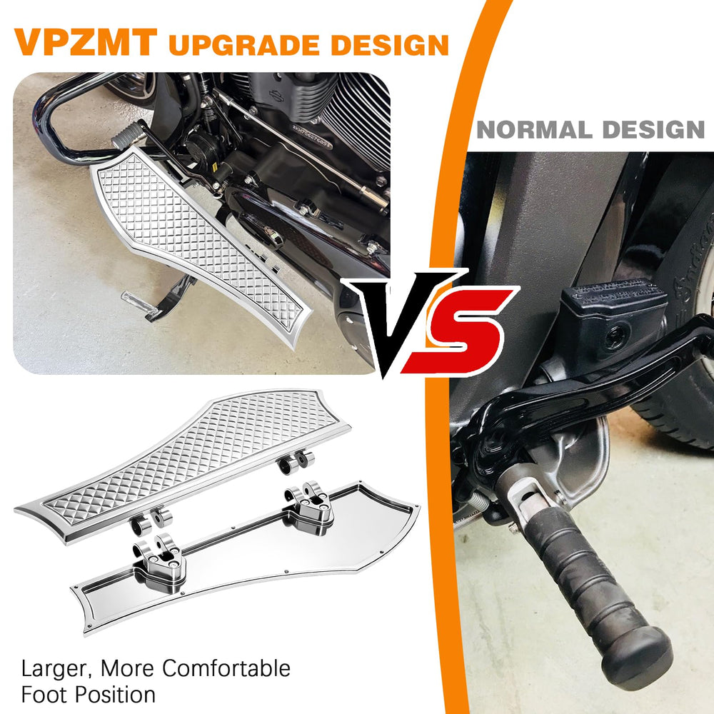 VPZMT floorboard for Harley Softail chrome, durable aluminum construction