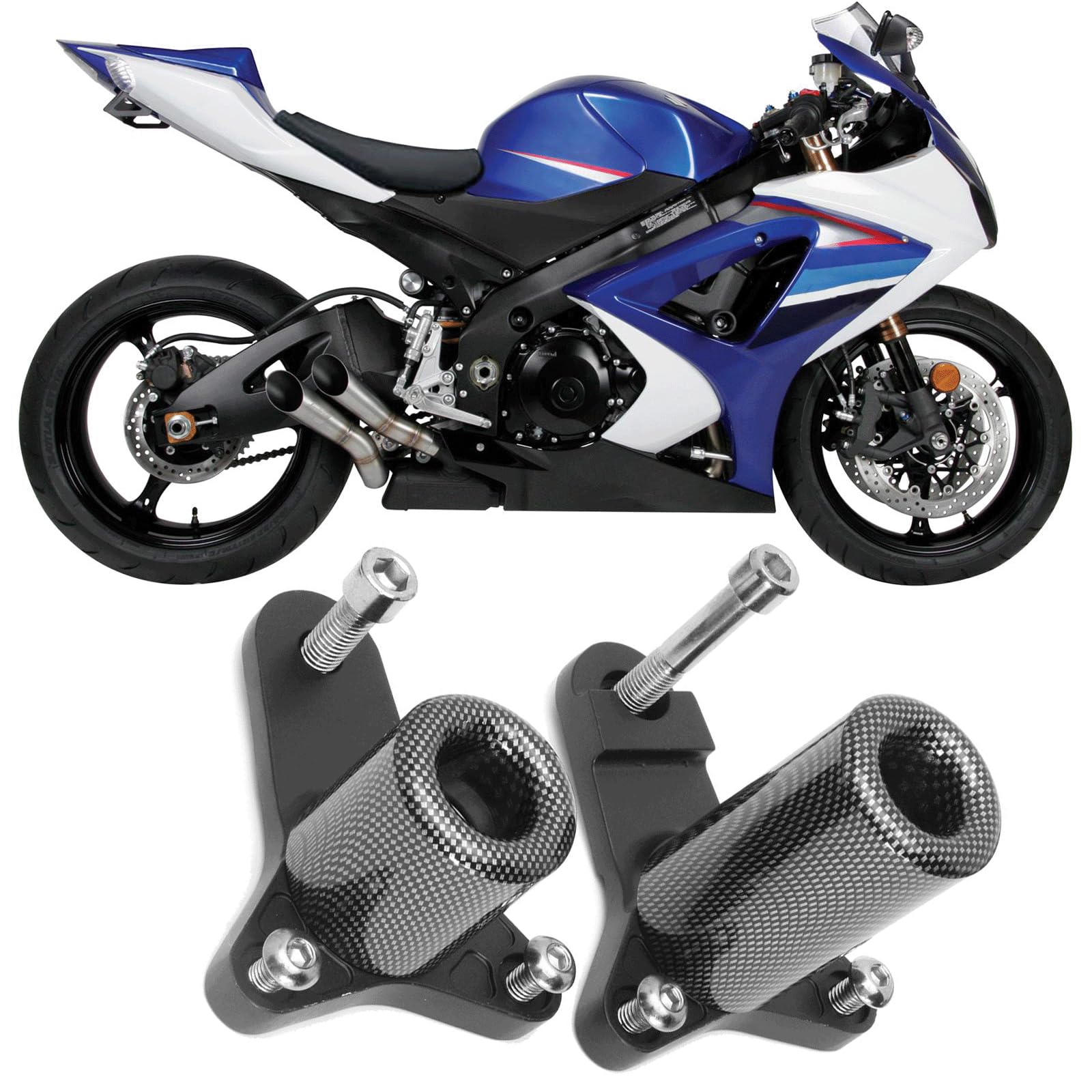 VPZMT frame slider side view for GSXR-600/750 shows compact profile and protection