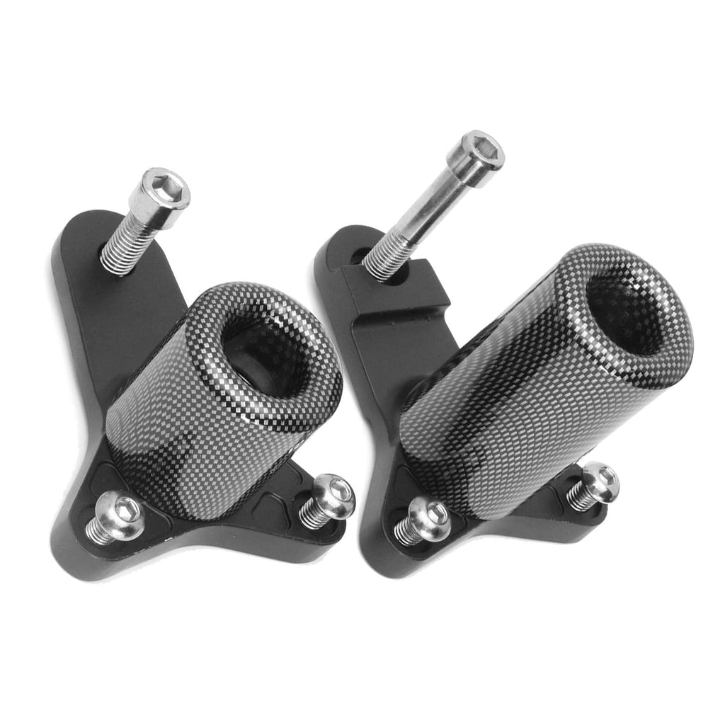 VPZMT black color frame slider complements GSXR fairings and styling