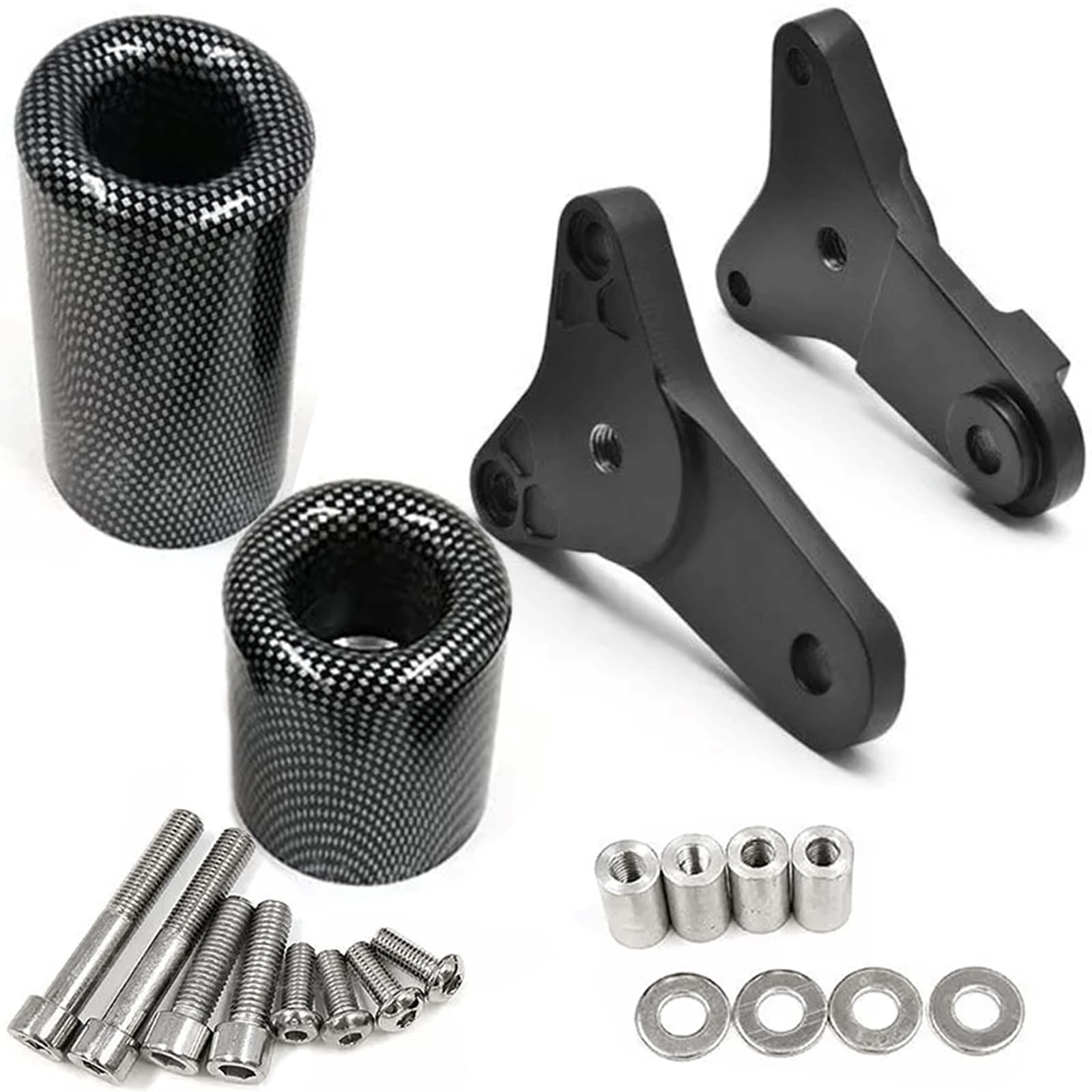 Bracket design detail of VPZMT cut-frame sliders for GSXR bikes