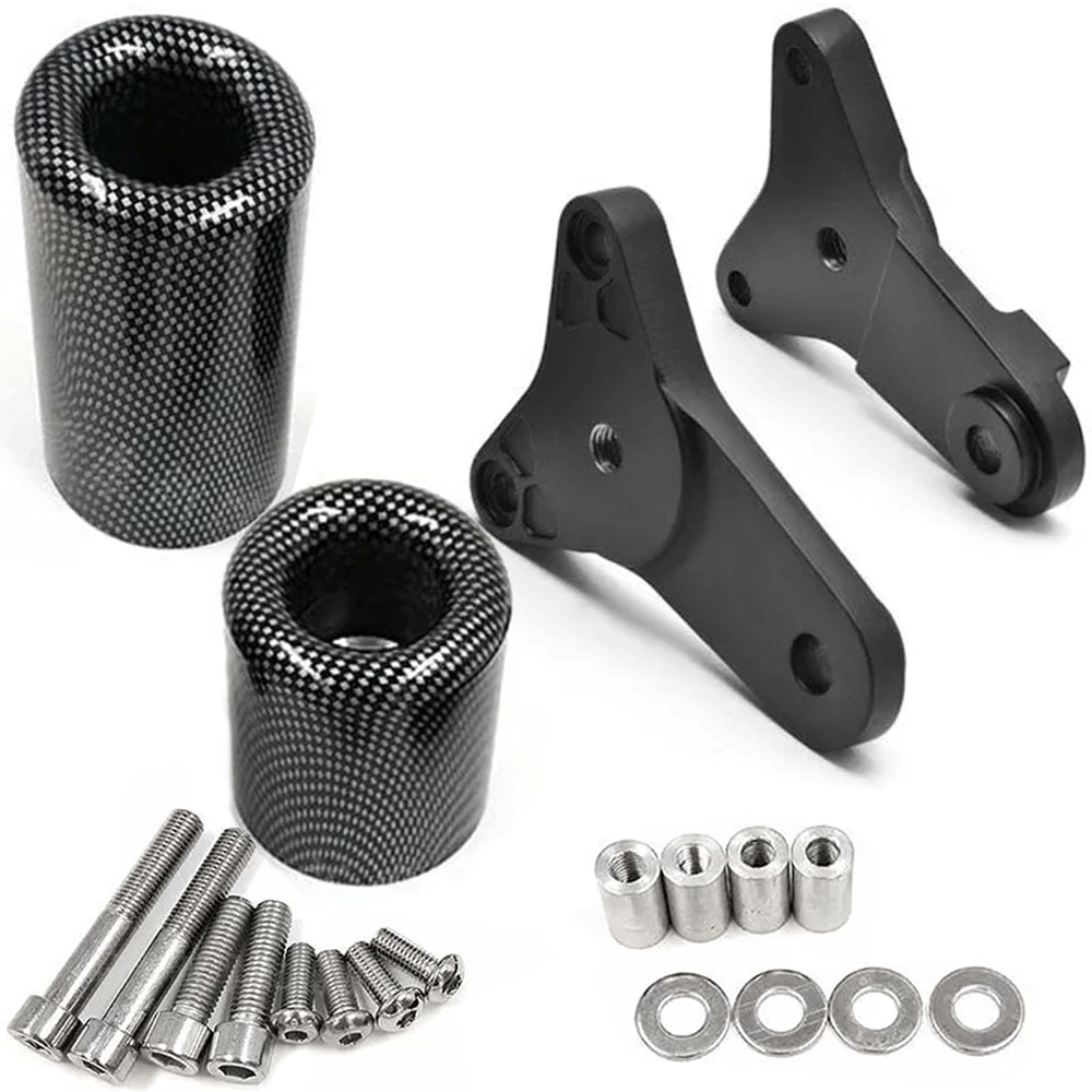 Bracket design detail of VPZMT cut-frame sliders for GSXR bikes