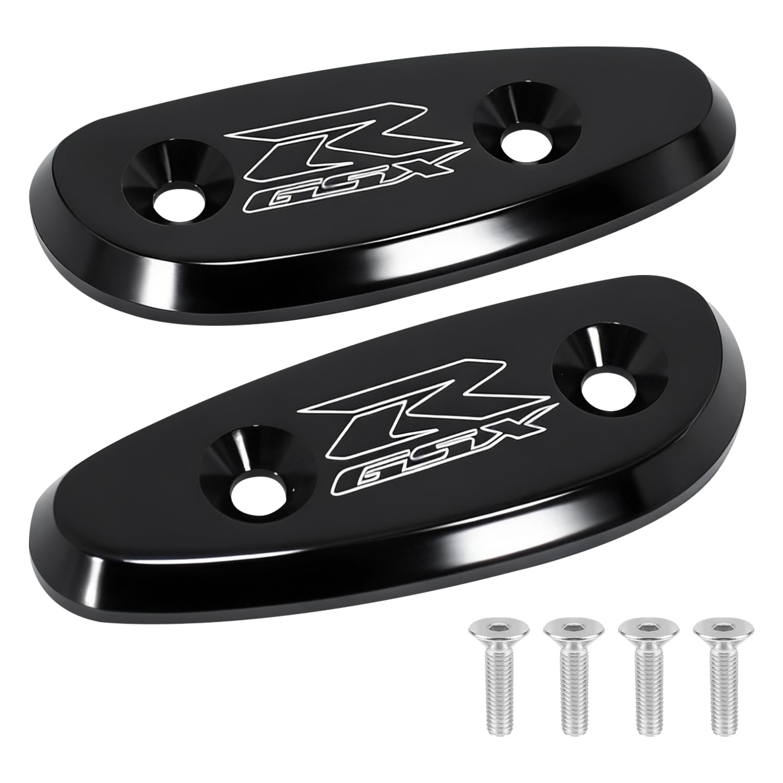 VPZMT mirror block-off base plate for Suzuki GSX-R 1000 protects openings with durable aluminum