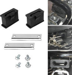 VPZMT rear air cushion muffler bracket side view showing vibration dampening for Harley rides