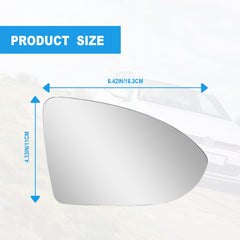 Vrasly heated mirror glass closeup highlighting durable ABS construction.