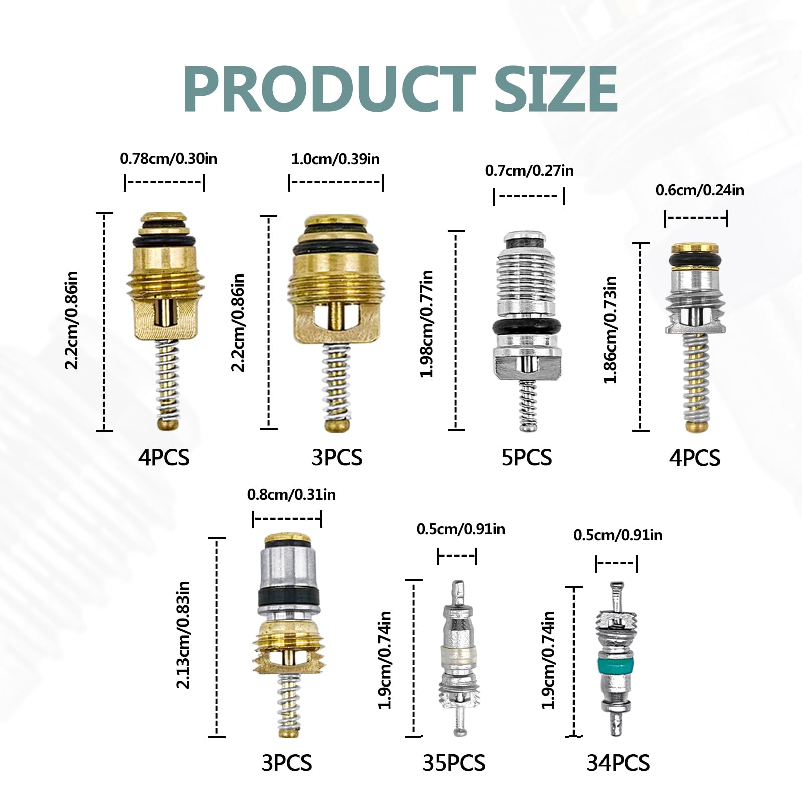 Vrasly R134a black valve cores durable and corrosion‑resistant