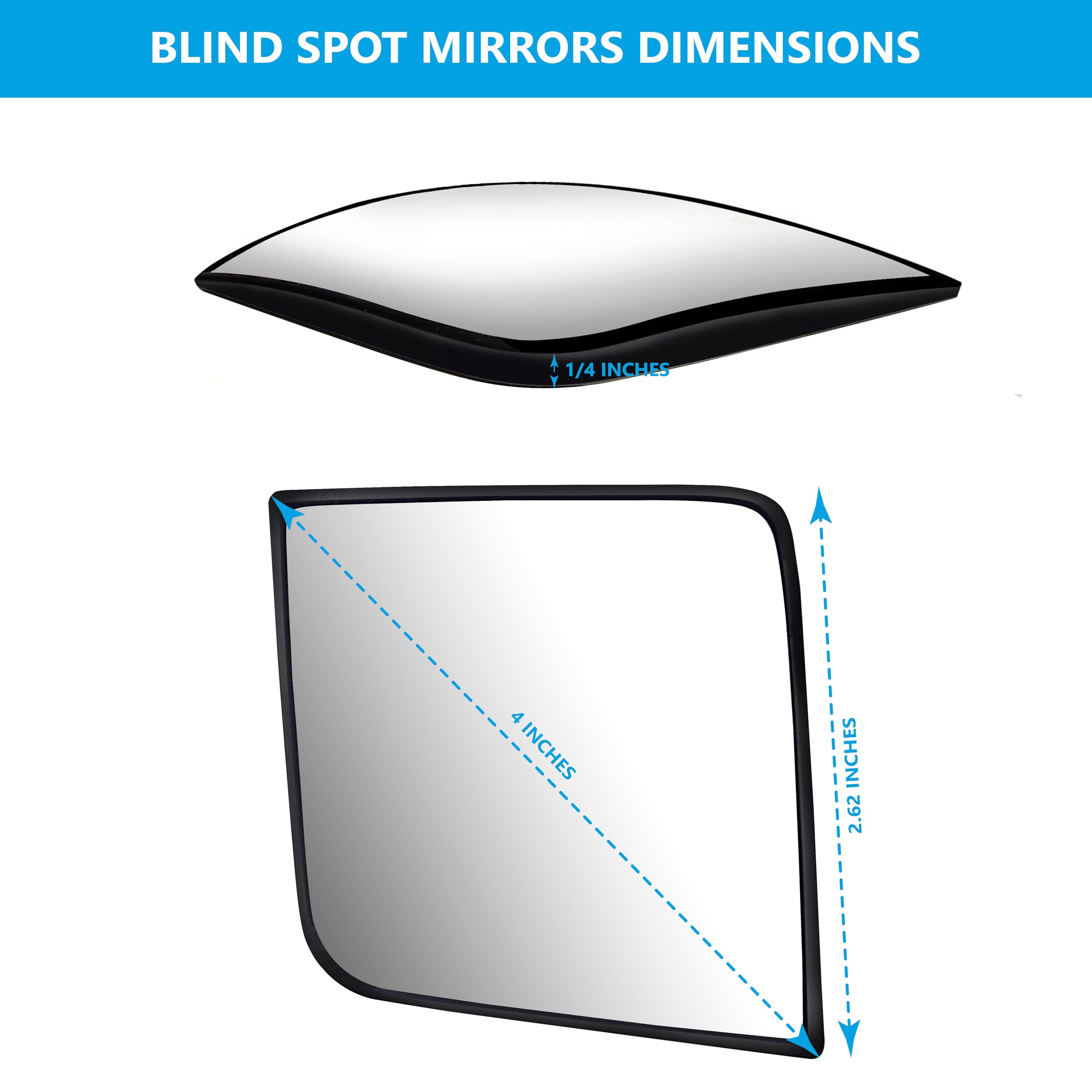 VrooeCoe two-pack convex blind spot mirrors for Jeep with OEM-like fit