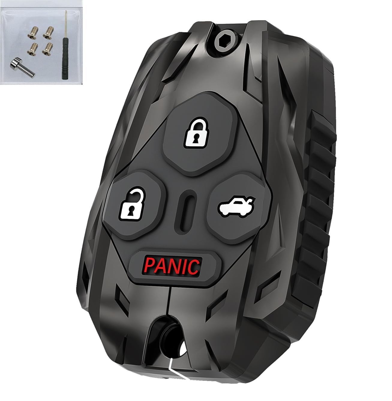 Vruwcey zinc alloy key fob shell with metallic finish for Honda models.