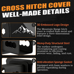 VRXSOND 3D-embossed mountain range badge for durable outdoor aesthetics.