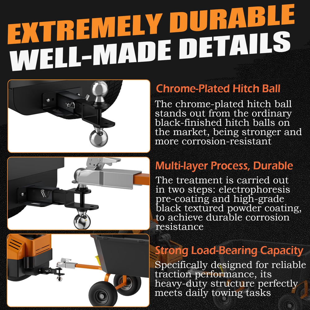 VRXSOND dual ball heads provide secure attachment for varied trailers.