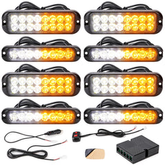 V-SEK amber white strobe 8-LED module boosts daytime visibility for trucks.