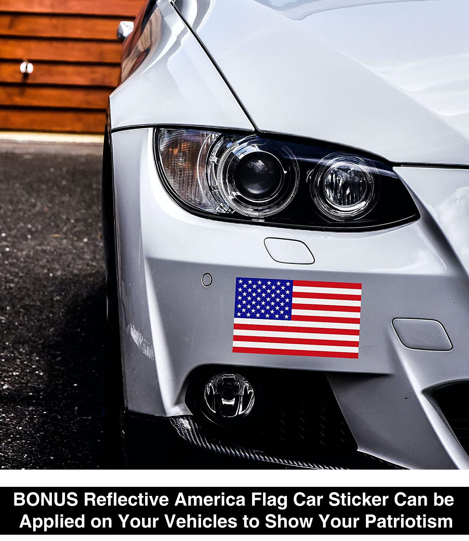 VSHIELD American flag sticker gift adds a patriotic touch to your vehicle